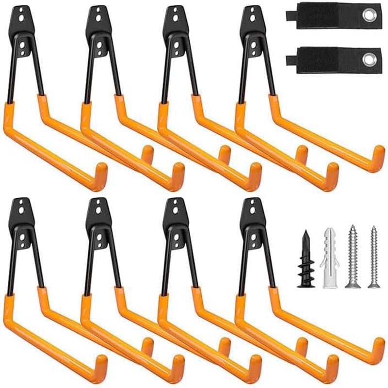 Wallavant Garage Hooks Heavy Duty, 10 Pack Wall Mount Storage Hangers with Extension Cord Holder Organizer, for Power Tool, Garden Tool, Utility, Ladder, Hose and More - Image 1